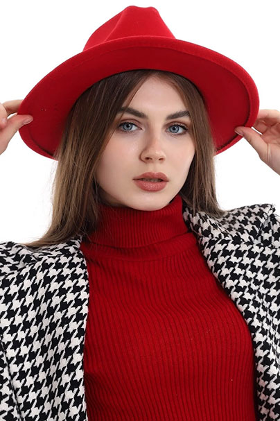 کلاه خاخامی زنانه قرمز